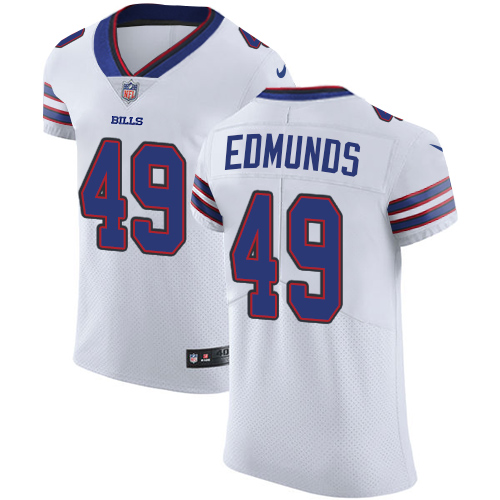 Nike Bills #49 Tremaine Edmunds White Men's Stitched NFL Vapor Untouchable Elite Jersey